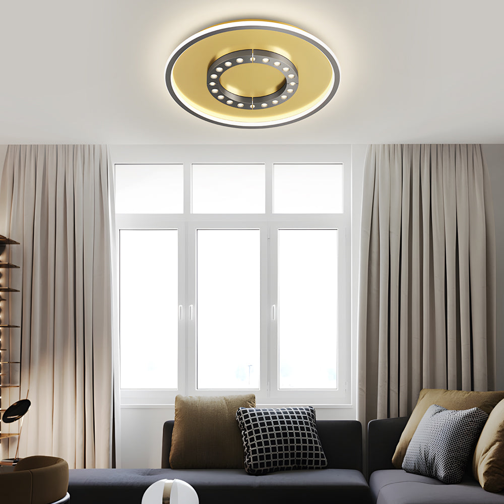 Square Round LED Anti-Glare 3 Step Dimming Modern Ceiling Lights Fixture