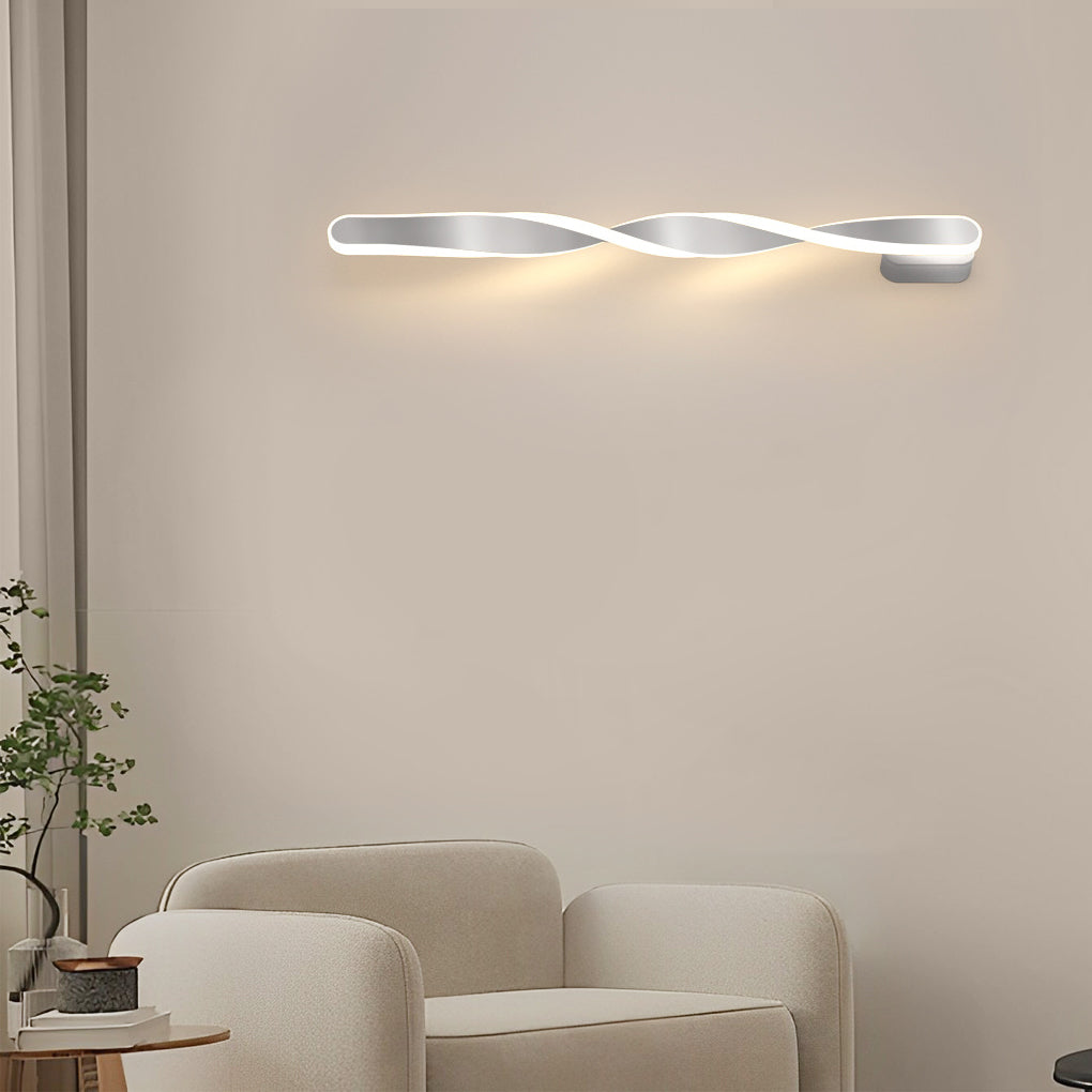 Spiral-shaped 29W Minimalist Wall Lights Wall Sconce with LED Strip