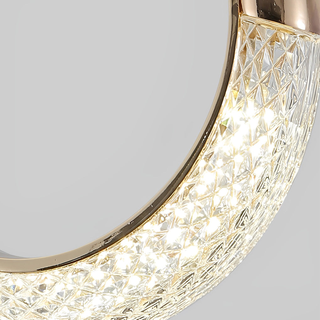 Moon Rings LED Electroplated Nordic Small Chandelier Light Pendant Lighting