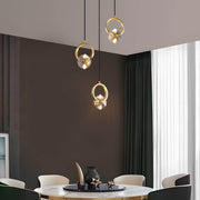 1/3 - Light Round Copper Crystal LED Pendant Light