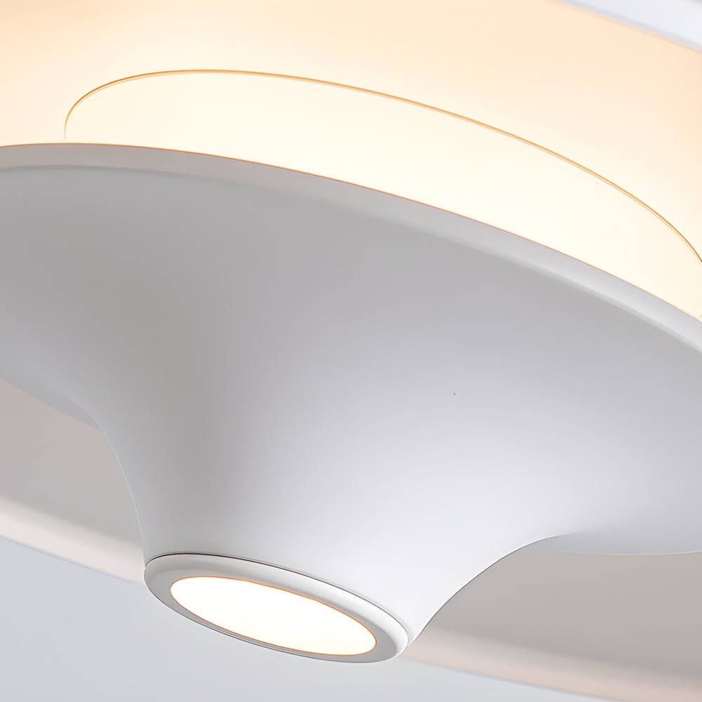 13.8'' 1 - Light Round UFO Pendant Lights LED Metal Hanging Lighting Small Spaceship Pendant Lamp for Bar