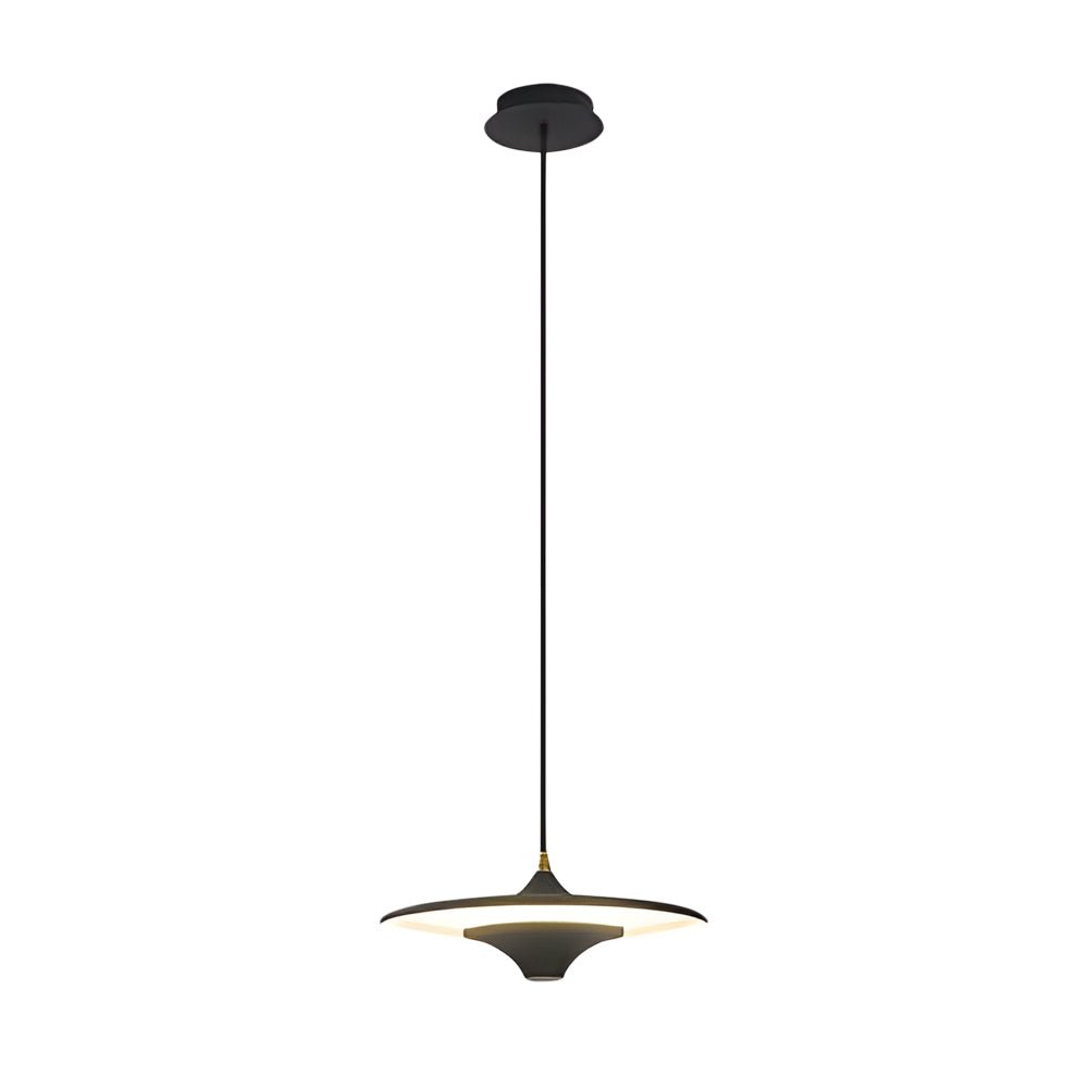 13.8'' 1 - Light Round UFO Pendant Lights LED Metal Hanging Lighting Small Spaceship Pendant Lamp for Bar