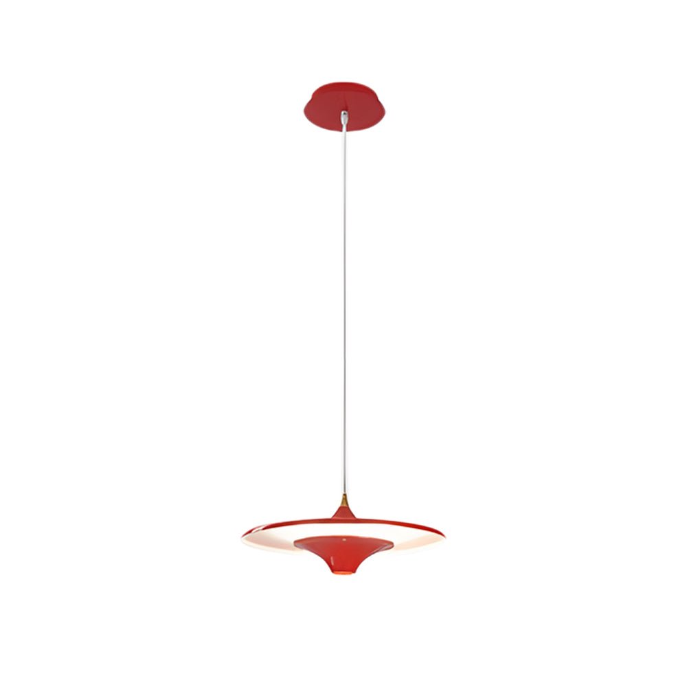 13.8'' 1 - Light Round UFO Pendant Lights LED Metal Hanging Lighting Small Spaceship Pendant Lamp for Bar