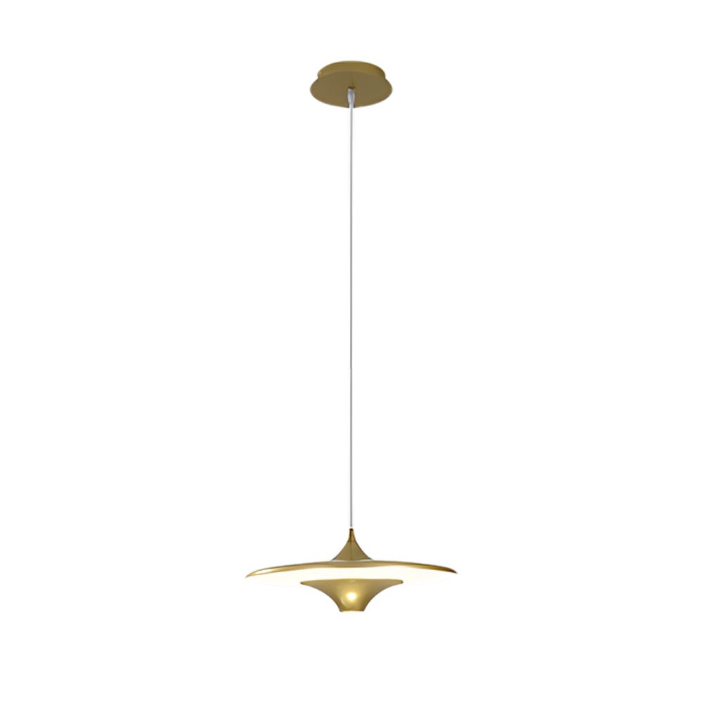 13.8'' 1 - Light Round UFO Pendant Lights LED Metal Hanging Lighting Small Spaceship Pendant Lamp for Bar