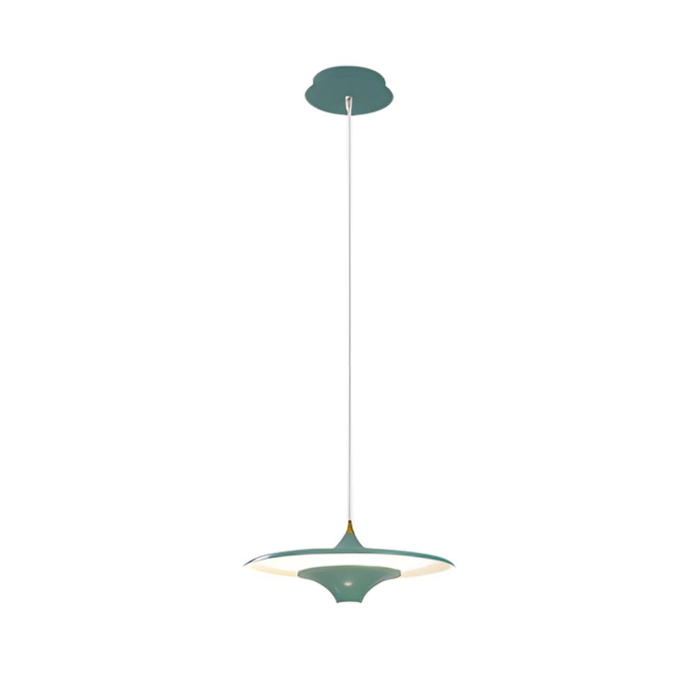 13.8'' 1 - Light Round UFO Pendant Lights LED Metal Hanging Lighting Small Spaceship Pendant Lamp for Bar