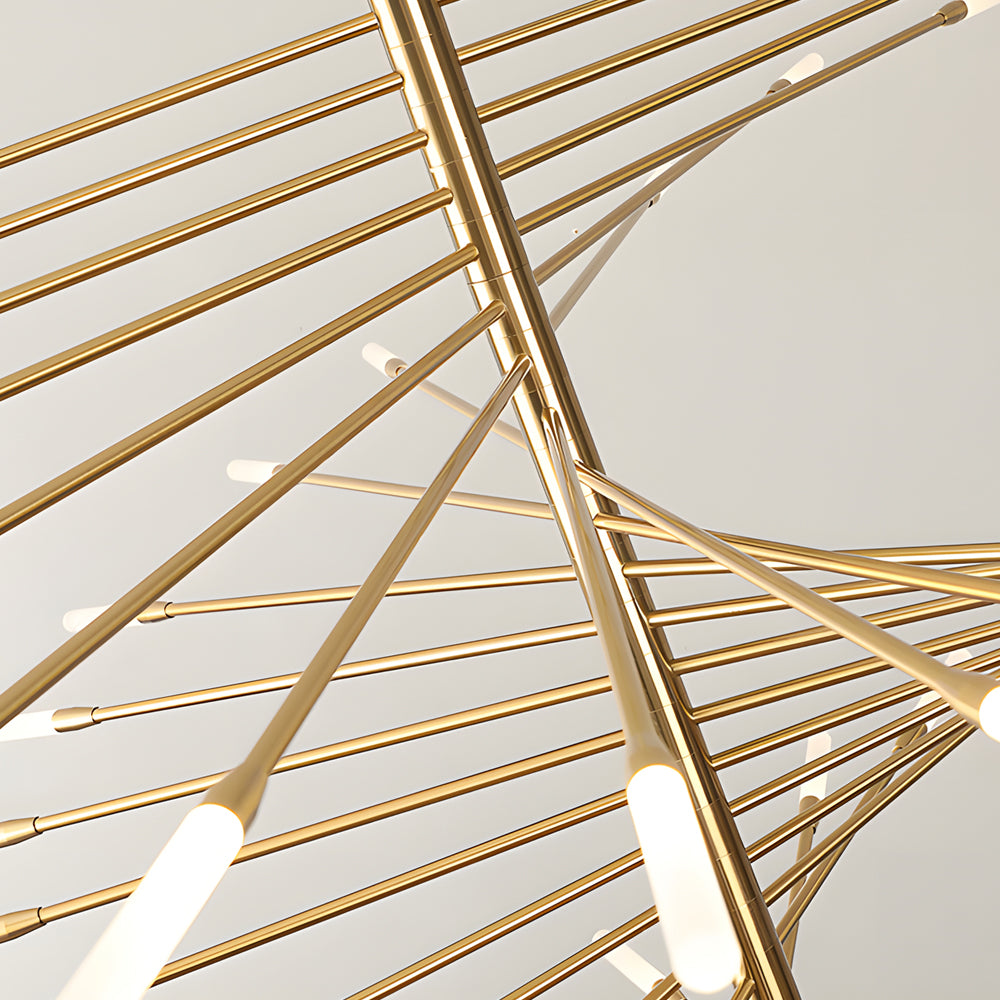 Elegant LED Chandelier Contemporary Spiral Sputnik Light