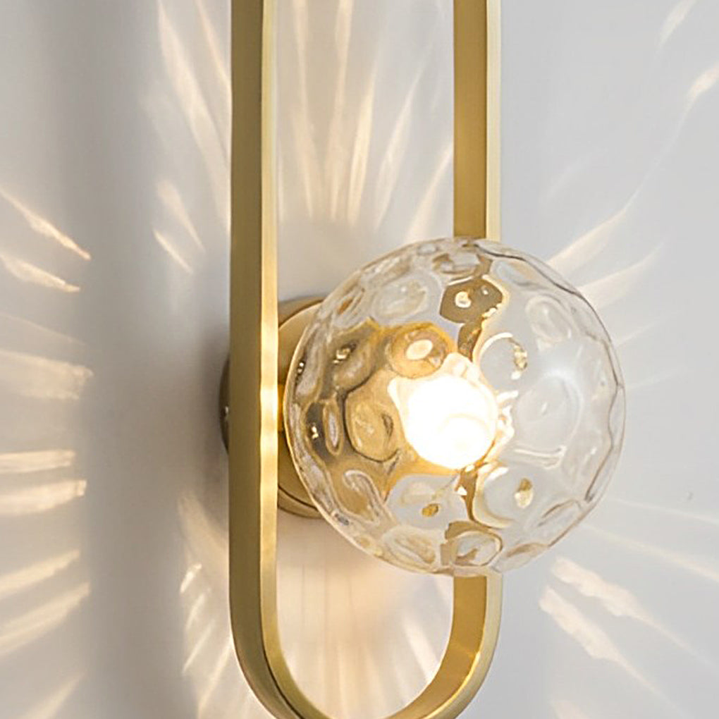 Creative Glass Shade Elliptical Iron Modern Wall Lights Fixture Wall Lamp