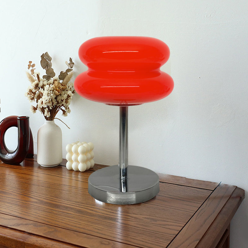 USB Thick Glass Burger Creative Warm Light Dimming Modern Table Lamp