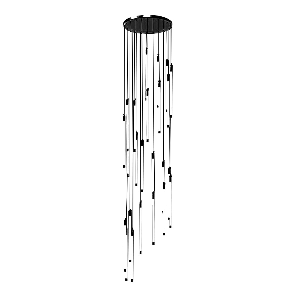 Spiral Creative Long Tube LED Modern Duplex Staircase Chandeliers Ceiling Light