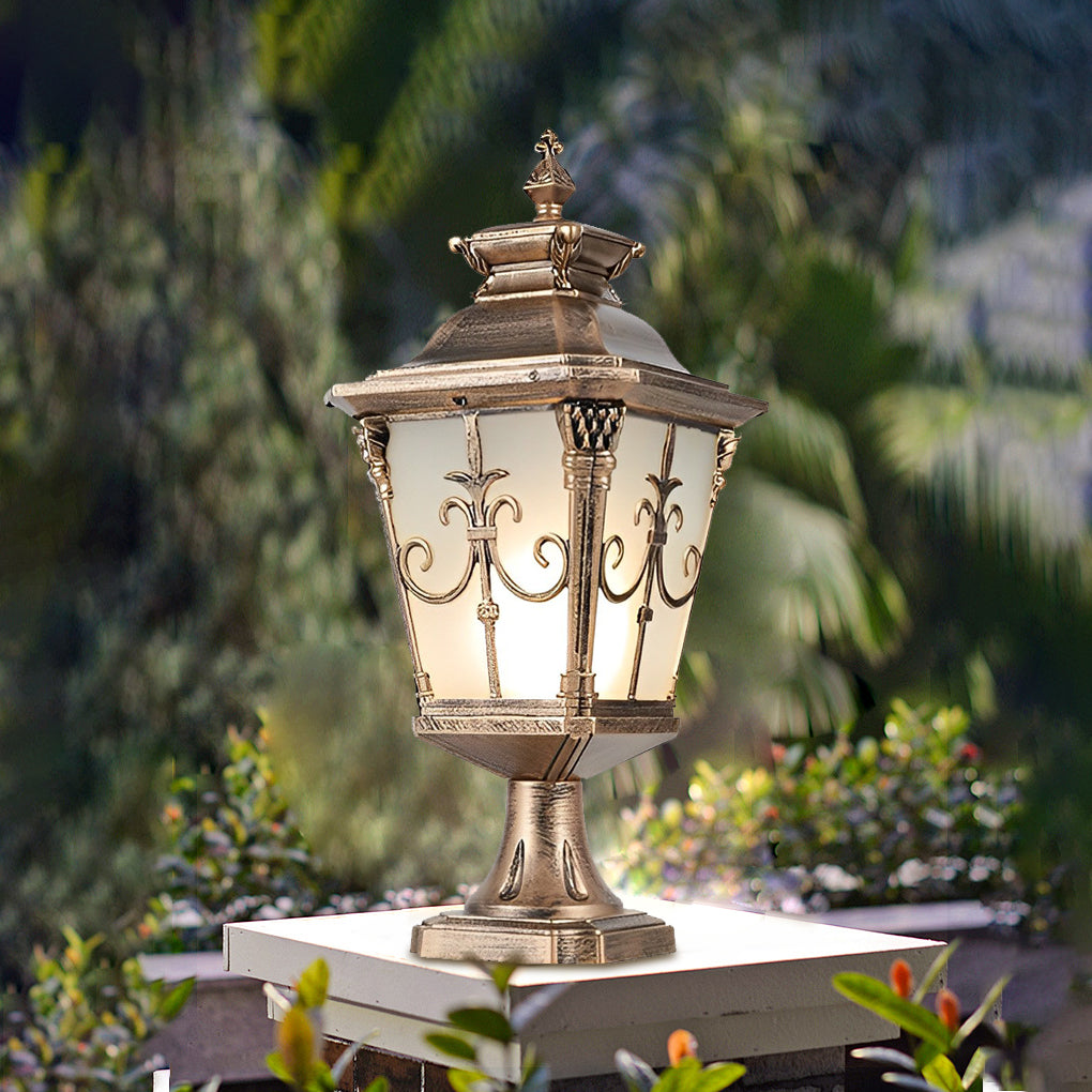 20% Off In stock Pattern LED European Style Fence Post Lights