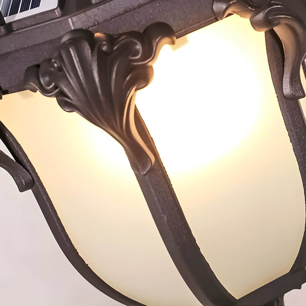 14.6 - /17.7 - inch H Black/Bronze Solar LED Outdoor Pier - Mount Post Light