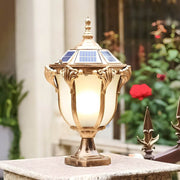 14.6 - /17.7 - inch H Black/Bronze Solar LED Outdoor Pier - Mount Post Light