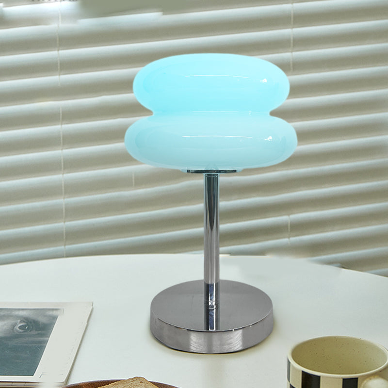 USB Thick Glass Burger Creative Warm Light Dimming Modern Table Lamp