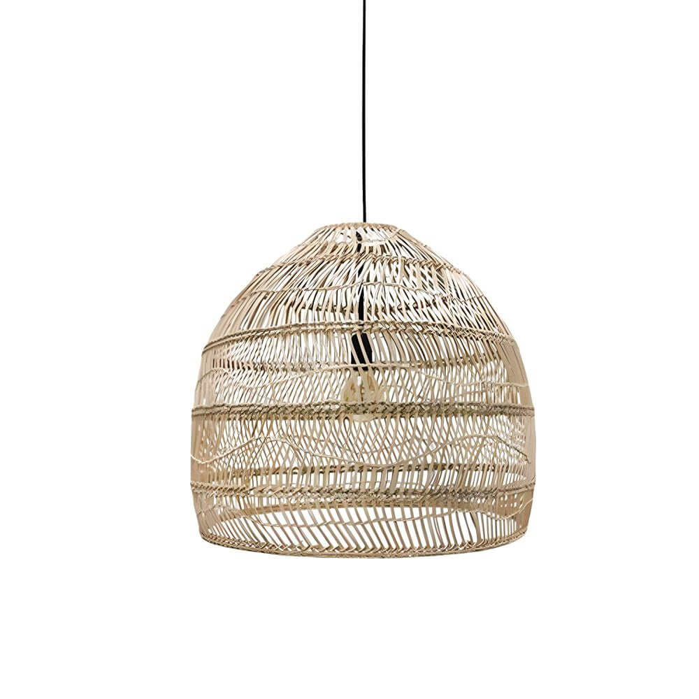 15.7 - /19.7 - Inch W Rattan Woven Dome Pendant Light
