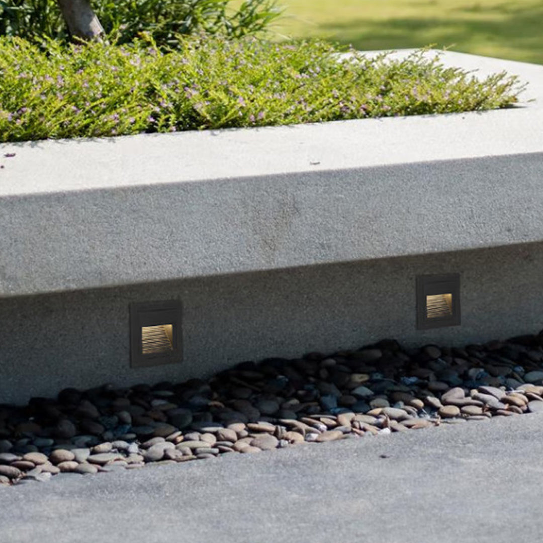 Geometric LED Outdoor Step Lights Minimalist Style