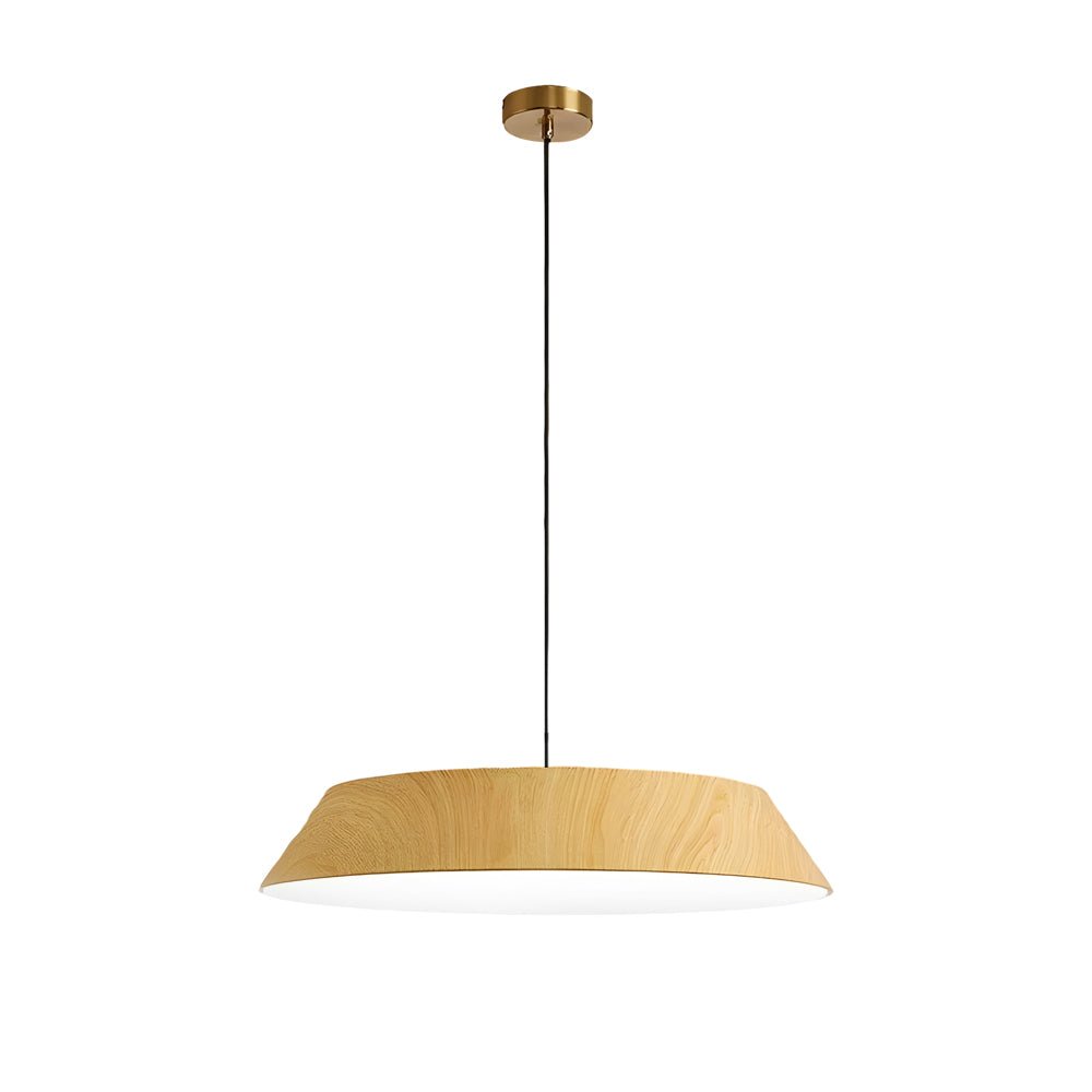 15.74 - Inch Round Wood Japanese Style LED Pendant Light