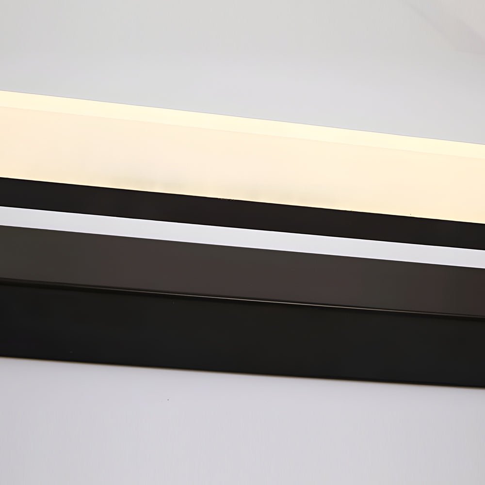 15.74'' Linear LED Vanity Light Black Bathroom Fixture with Mesh Light Filter