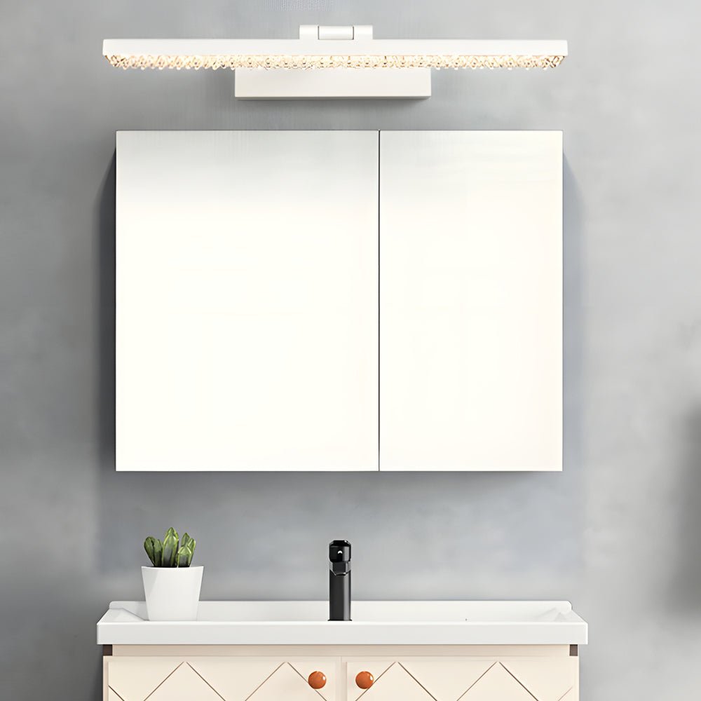 160° Adjustable LED Bathroom Vanity Light with Crystal - Inspired Acrylic Shade, Dimmable