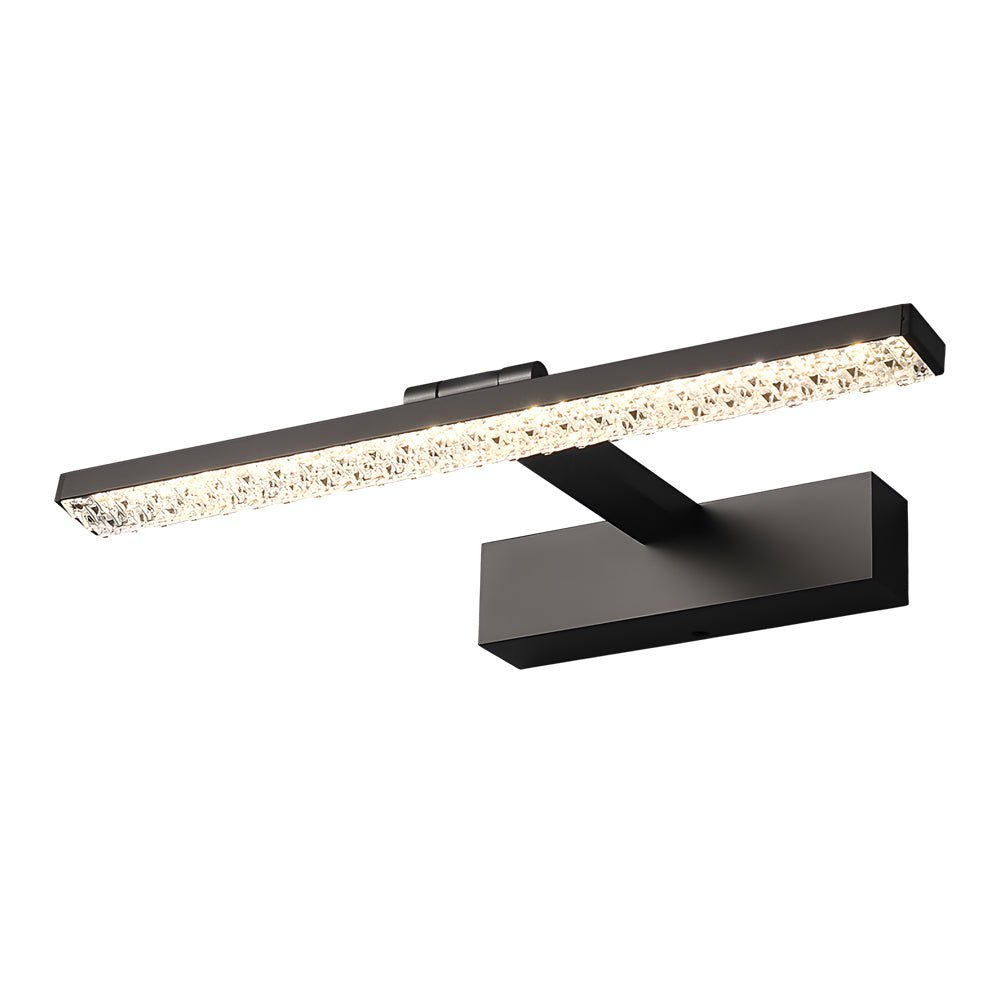 160° Adjustable LED Bathroom Vanity Light with Crystal - Inspired Acrylic Shade, Dimmable