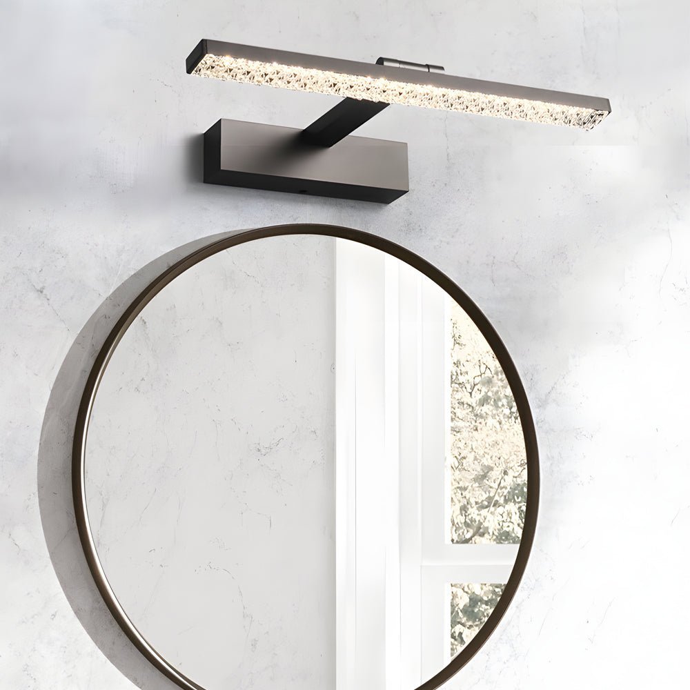 160° Adjustable LED Bathroom Vanity Light with Crystal - Inspired Acrylic Shade, Dimmable