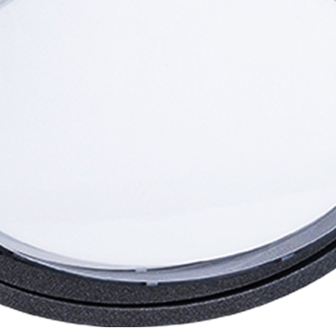 Modern black circular wall light with white LED panel for contemporary interior applications