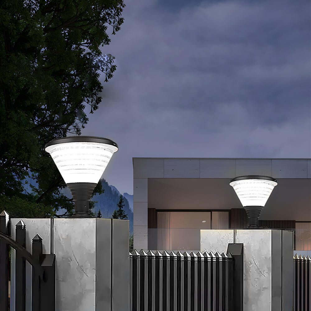 18.9 - Inch H 1 - Light Black Round Pier Mount Post Light