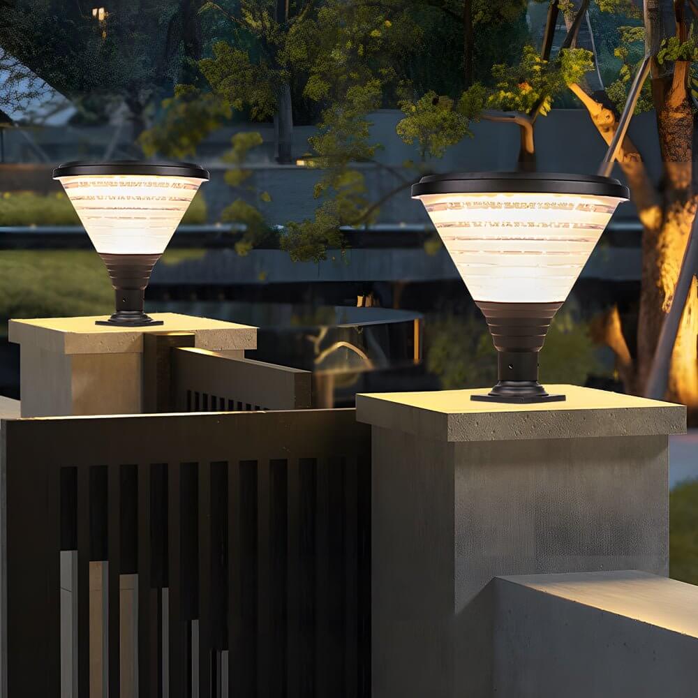 18.9 - Inch H 1 - Light Black Round Pier Mount Post Light