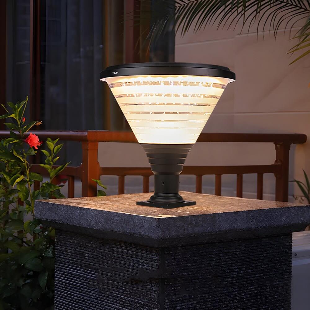 18.9 - Inch H 1 - Light Black Round Pier Mount Post Light