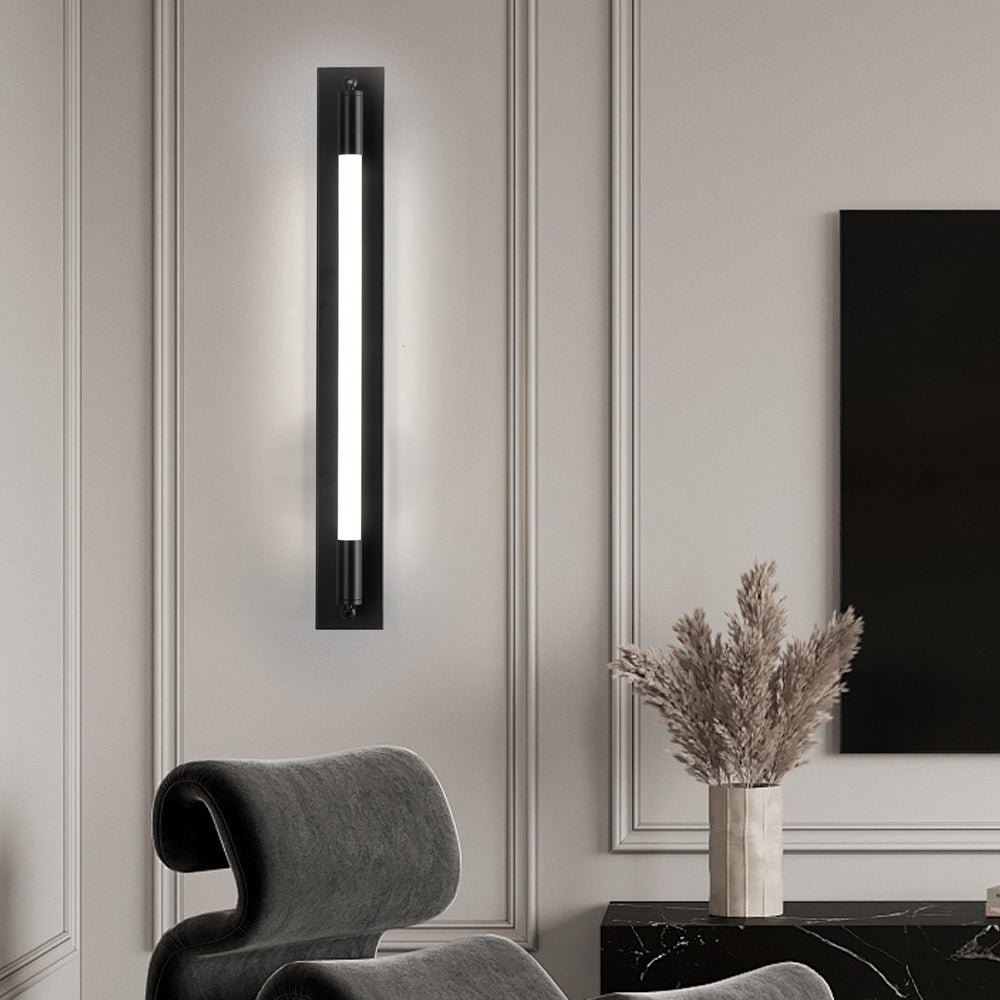 19.68'' Acrylic Tube 1 - Light LED Wall Lights Indoor - Black/Gold/Chrome Base
