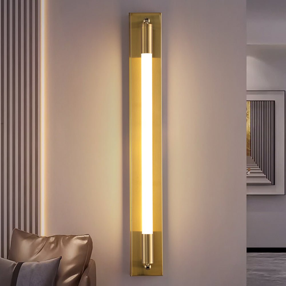 19.68'' Acrylic Tube 1 - Light LED Wall Lights Indoor - Black/Gold/Chrome Base