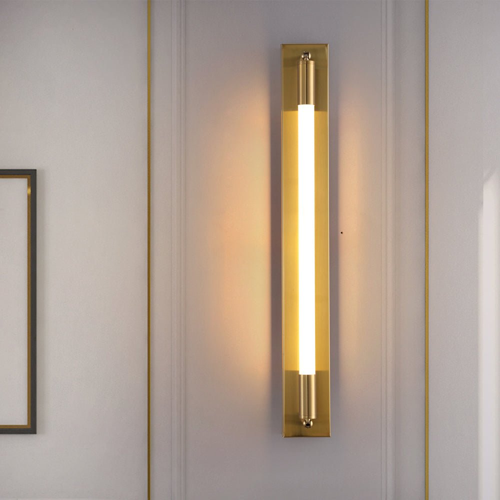19.68'' Acrylic Tube 1 - Light LED Wall Lights Indoor - Black/Gold/Chrome Base