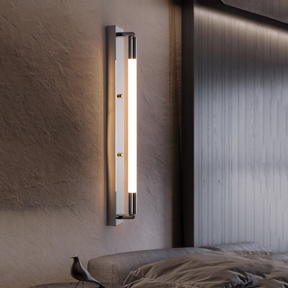 19.68'' Acrylic Tube 1 - Light LED Wall Lights Indoor - Black/Gold/Chrome Base