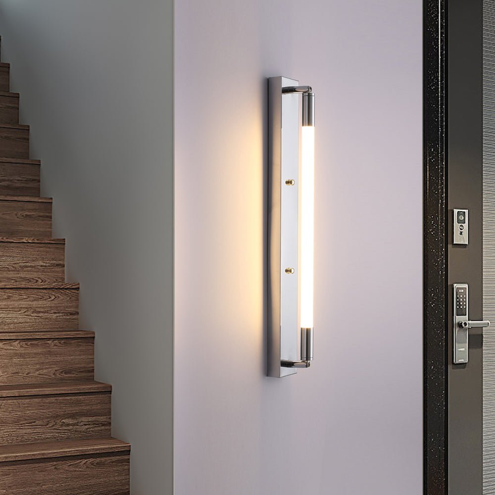 19.68'' Acrylic Tube 1 - Light LED Wall Lights Indoor - Black/Gold/Chrome Base