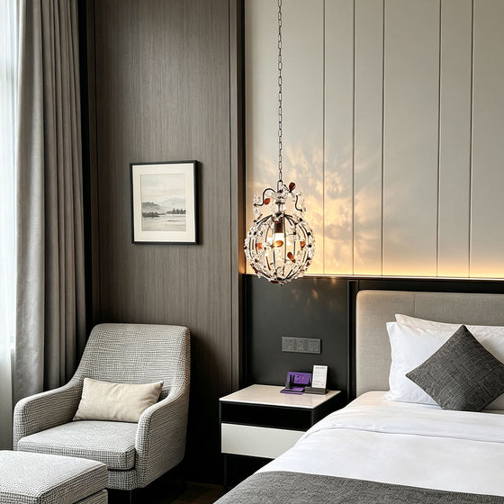 Pendant Lights with Crystals French Romantic Ceiling Light