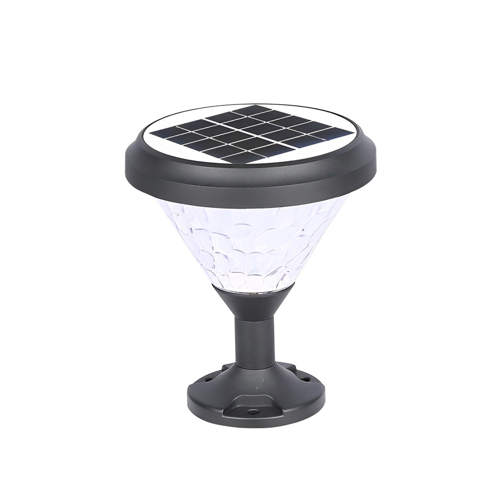 Round Waterproof Colorful Gradient Modern Solar Fence Post Lights