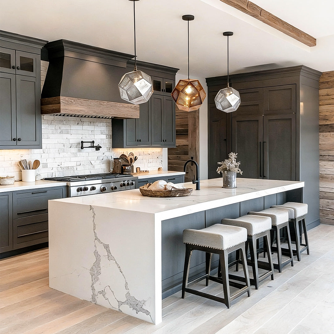 Metal Shade Pendant Light Modern Geometric Ceiling Light