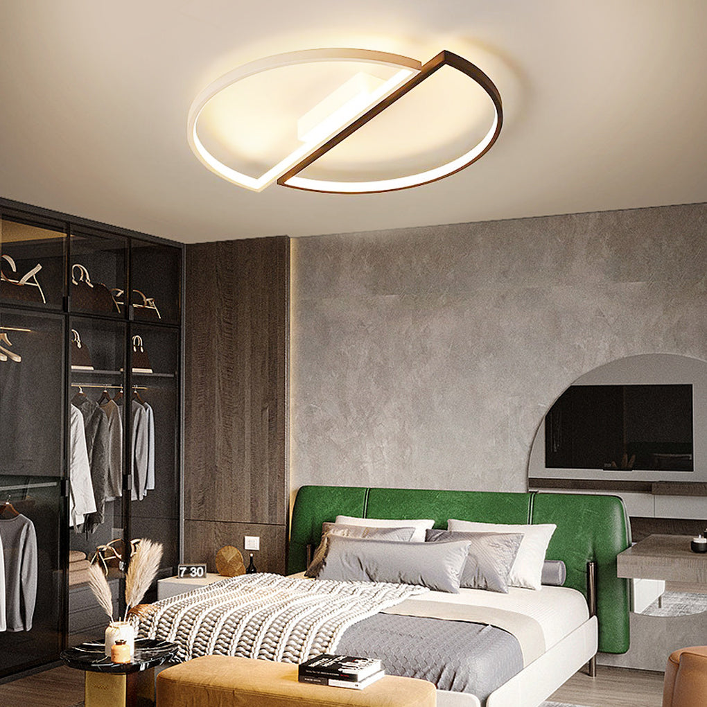 Creative Semi Circles Dimmable LED Modern Ceiling Lights Flush Mount Lighting