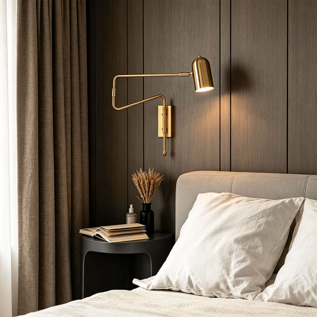 Bedroom Swing Arm Wall Sconces Nordic Adjustable Light
