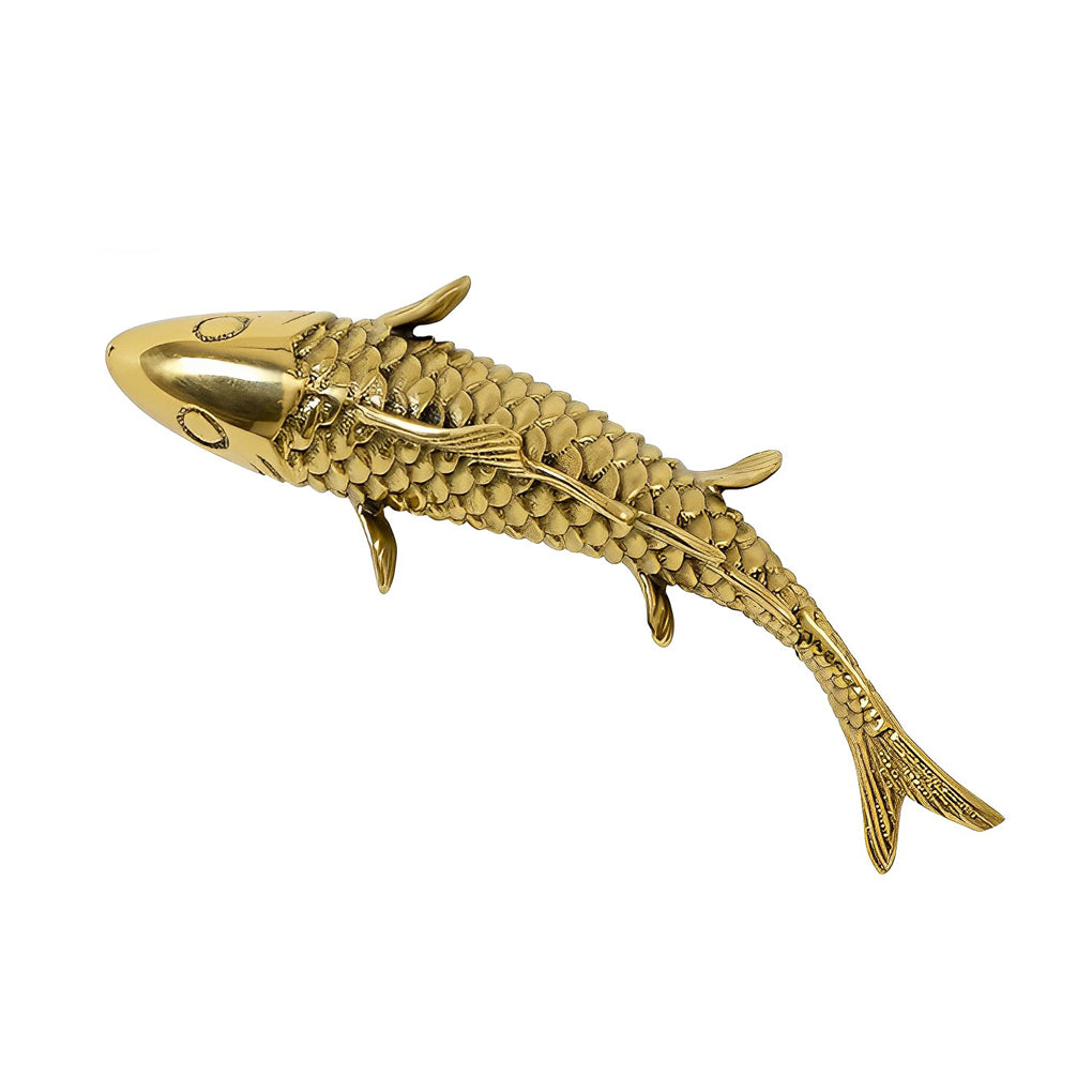 Retro 3D Carps Corals Lotus Leaves Electroplated Zinc Alloy Wall Decor