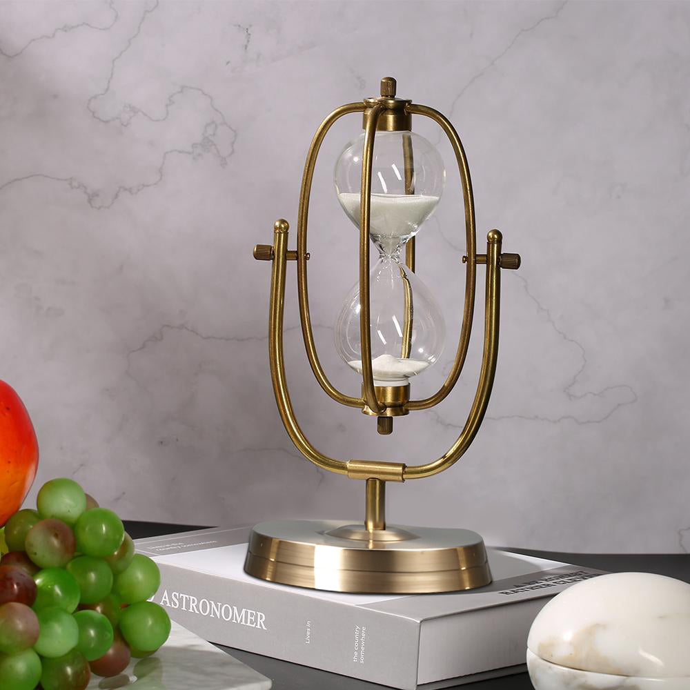 Modren Marble Hourglass Decorative Sand Hourglass Timer White