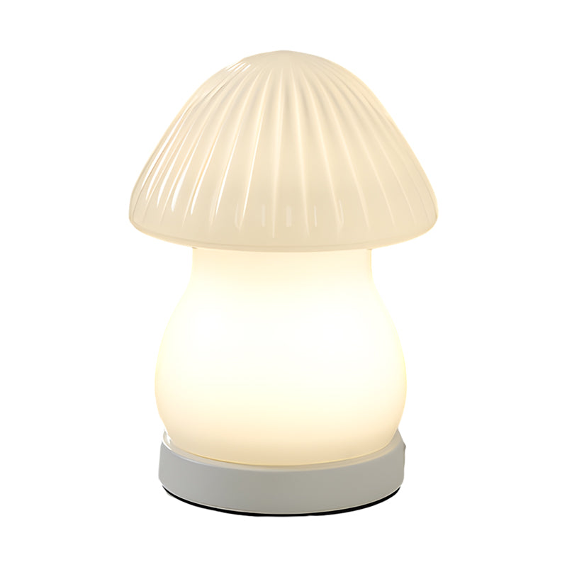 Glass Mushroom Three Step Dimming LED Colorful French Style Night Lights