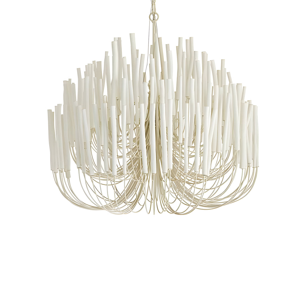 Modern White Classic Wood CandleStick Chandelier