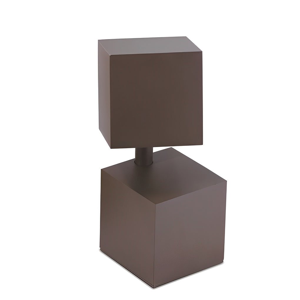 Modern Black Geometric Solar Lawn Light Waterproof & LED Illumination