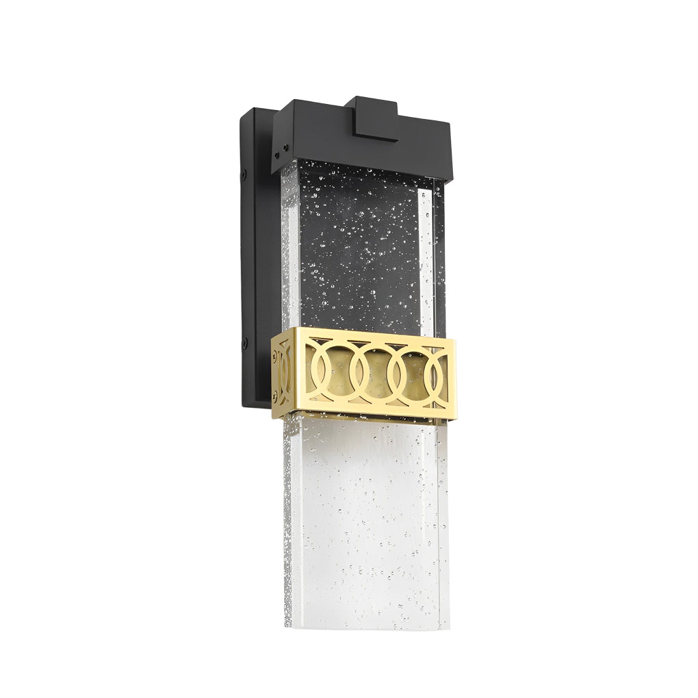 Bubbles Crystal LED Waterproof Black Simple Modern Outdoor Wall Lights