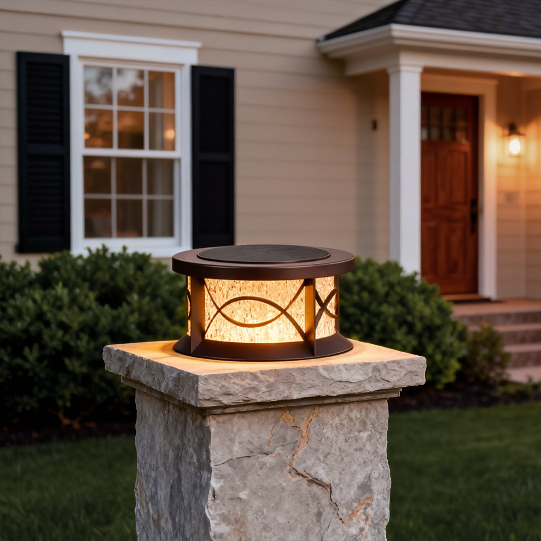 Round Pillar Lights Outdoor Waterproof Courtyard Light