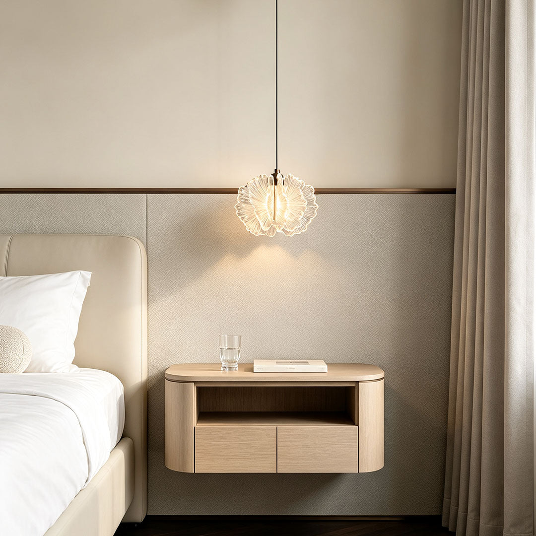 Petal Pendant Light French Cream-Style Adjustable Ceiling Light