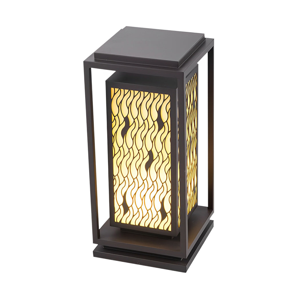 Vintage Black LED Outdoor Landscape Pathway Lights Waterproof Retro Lawn Lamp