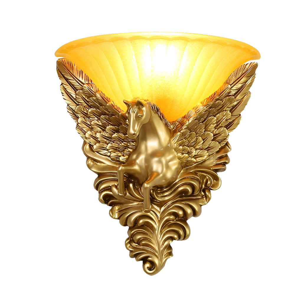Creative Resin Horse Head Luxury European-Style Decorative Sconces Lighting