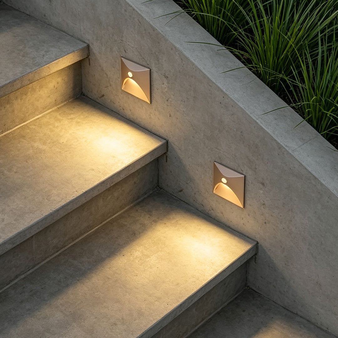 【4 PCS】LED Step Light Human Sensor Waterproof Light