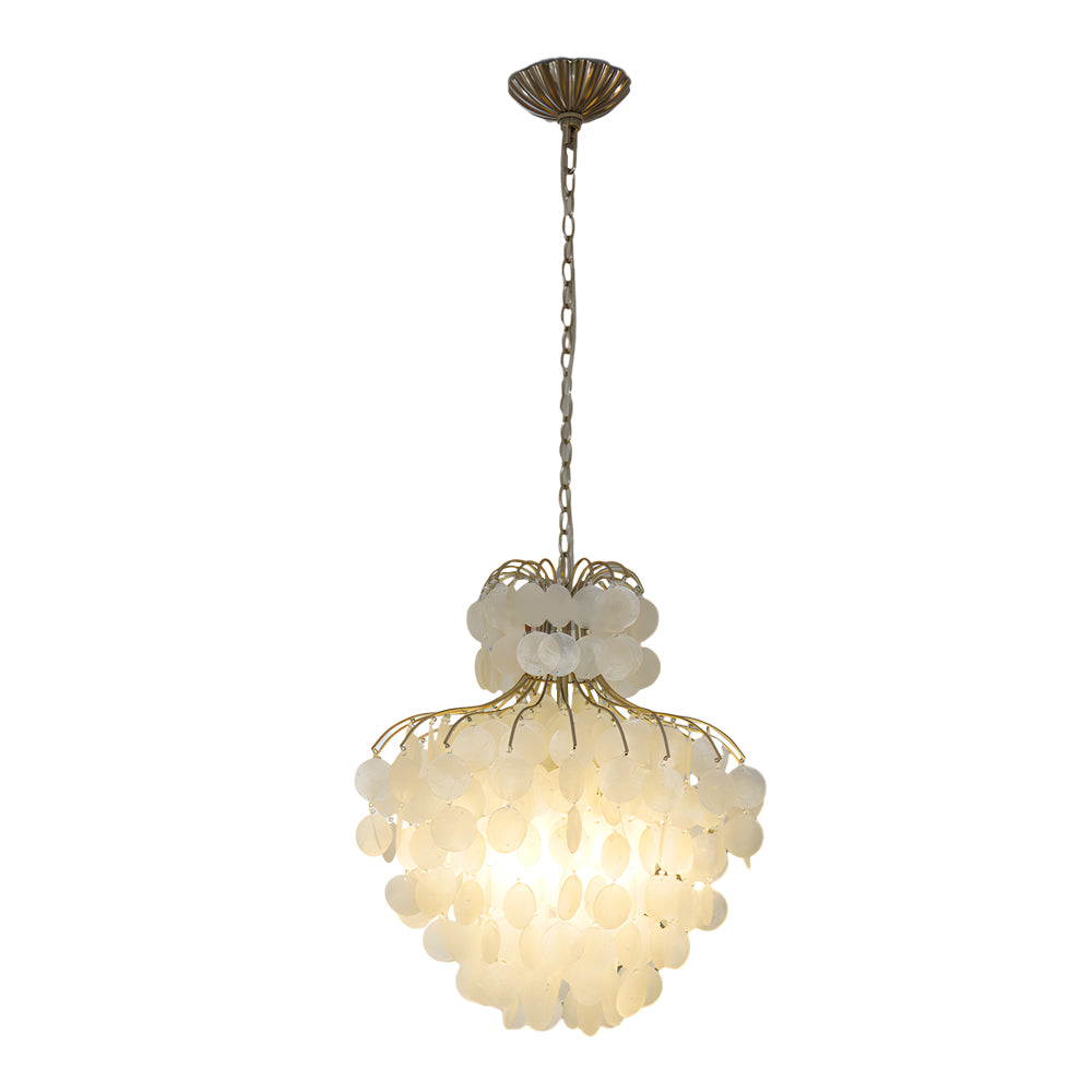 5/8-Light 3 Step Dimming Tiered Chandelier with Seashell Accents